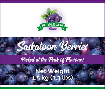 Order the 1.5 kg bag of Saskatoon Berries