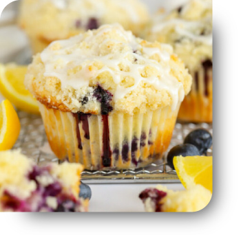 Lemony Saskatoon Muffins